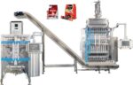 Máquina envasadora de barras de múltiples carriles conectada a una máquina envasadora vertical (línea completa)