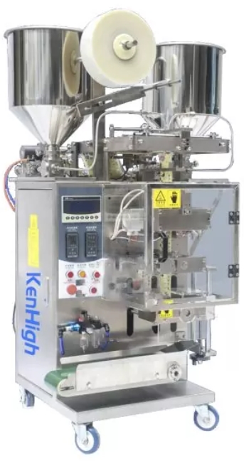 VFFS packing machine, double material packaging, vertical form fill seal